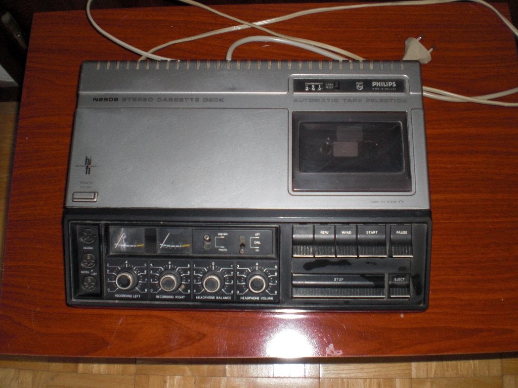 Philips stereo cassettedeck N2508, Ophalen of Verzenden, Enkel, Philips, Tiptoetsen