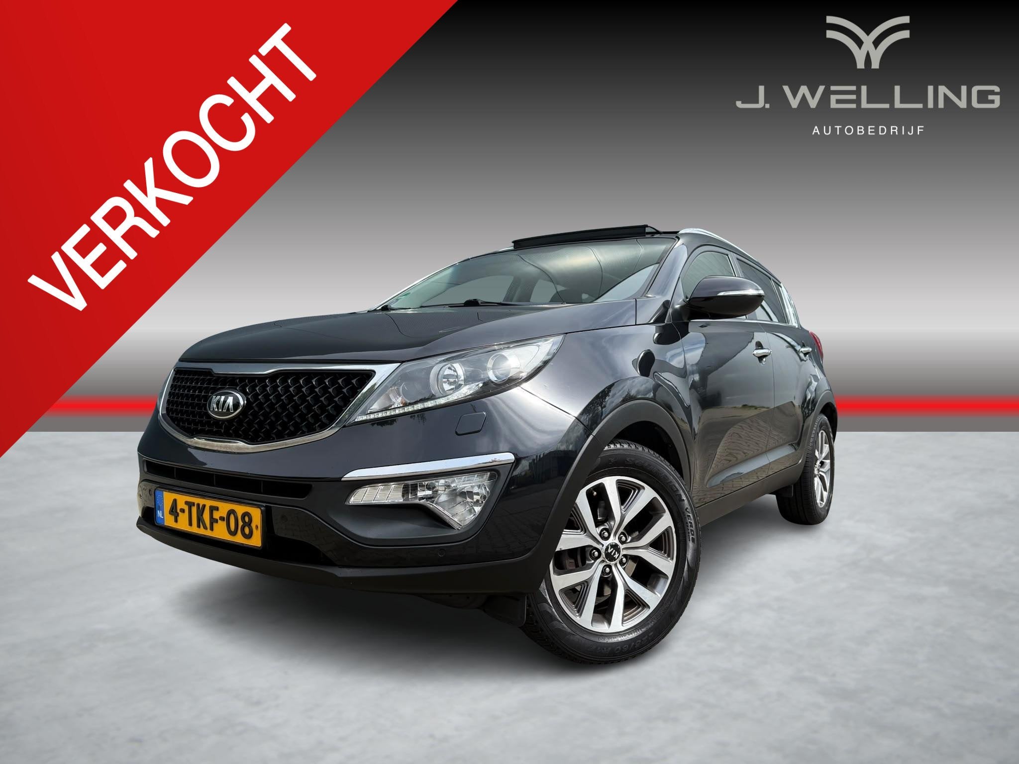 Kia Sportage 1.6 GDI ExecutiveLine pano leder camera, Auto's, Voorwielaandrijving, 135 pk, 4 cilinders, Zwart
