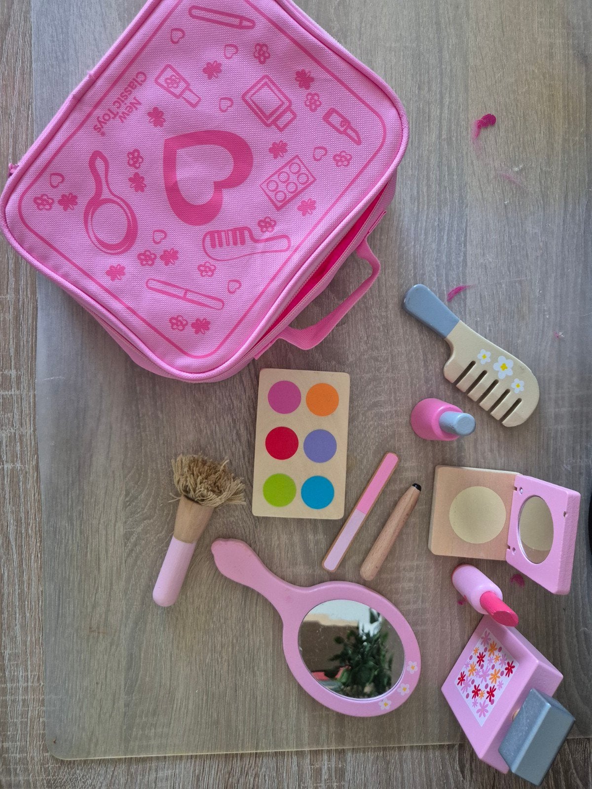 Make-up tas hout, Ophalen of Verzenden