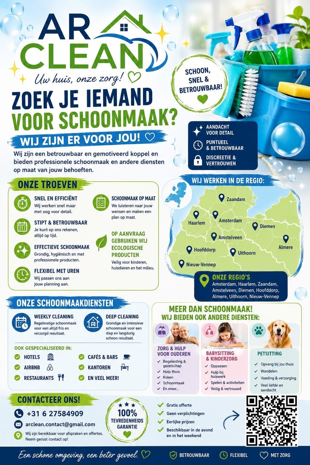 Op zoek naar een betrouwbare schoonmaakservice?, Vanaf 10 jaar, Overige vormen