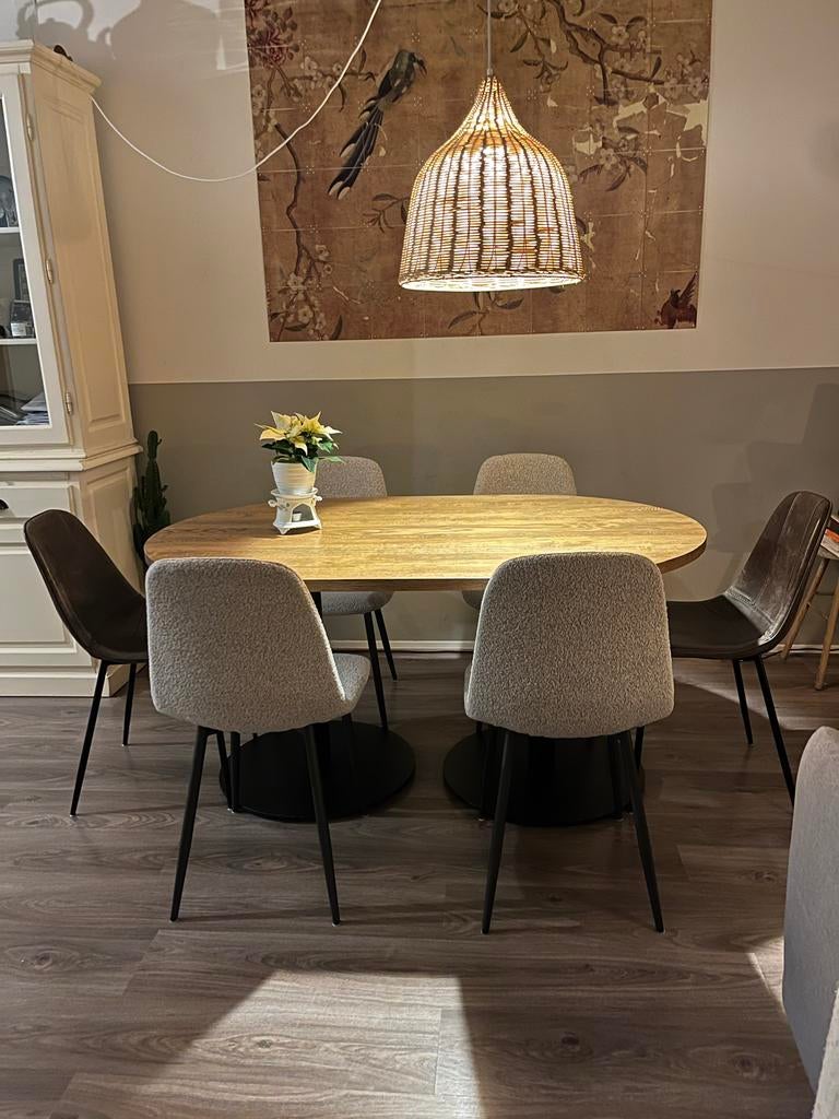 Zwarte ronde tafelpoten tulp 2 stuks, Huis en Inrichting, Tafels | Eettafels, Ophalen, Gebruikt, Rond, Minder dan 50 cm