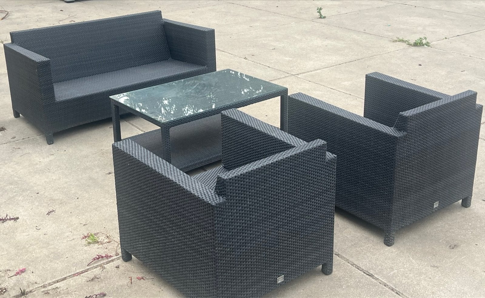 4 Seasons Outdoor loungeset incl. kussens en tafel, Ophalen, 4 zitplaatsen, Gebruikt, Bank