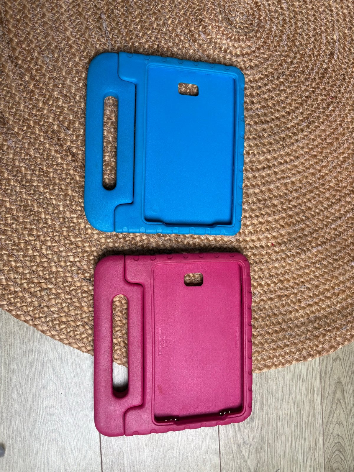 iPad houder Samsung Galaxy tab - Blauw en Roze, Ophalen of Verzenden, Gebruikt, 10 inch, Bescherming voor- en achterkant