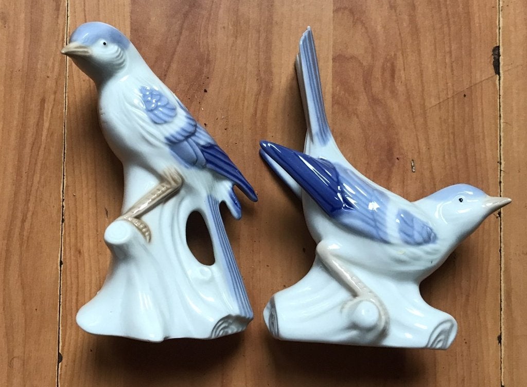 Vintage porseleinen vogels beeldjes, Ophalen of Verzenden, Zo goed als nieuw, Dier