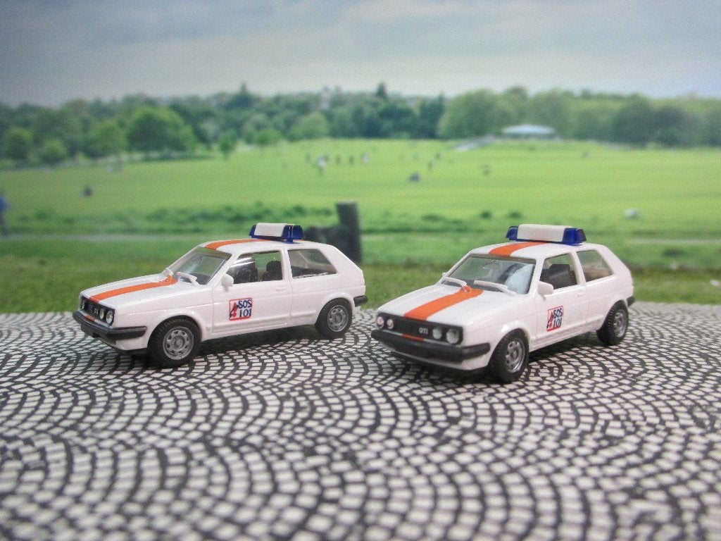 Volkswagen Golf Mk.2 GTi - Herpa Rijkswacht Politie België, Ophalen of Verzenden, Zo goed als nieuw, Auto, Herpa