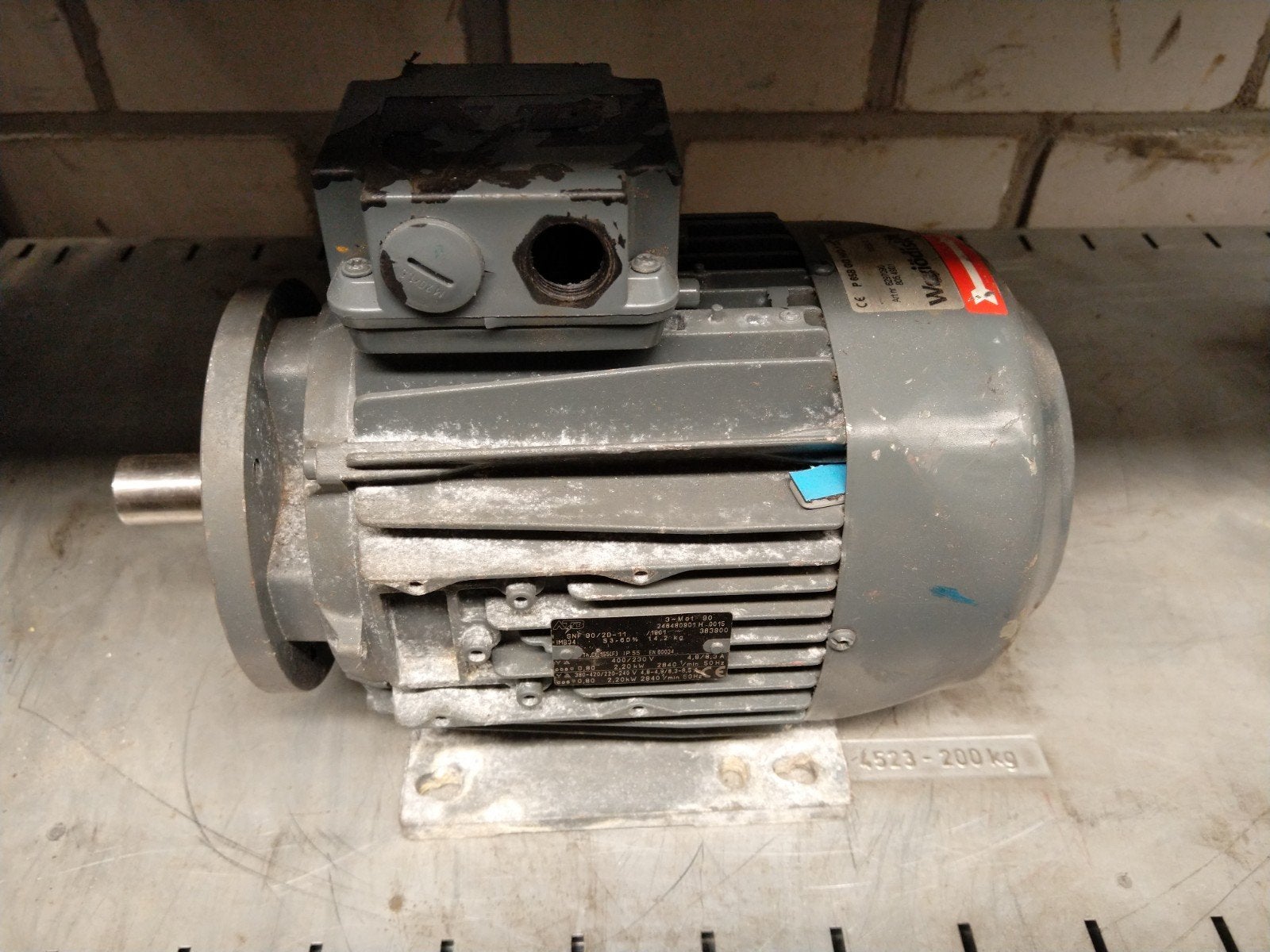 ATB Motor 3 fasen 400/230V 2840 RPM  2,2KW, Doe-het-zelf en Verbouw, Motoren, Ophalen, Gebruikt, Elektromotor, 1800 rpm of meer