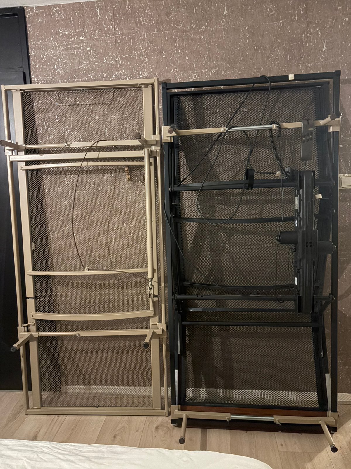 Auping spiraalbodem (elektrisch en handbediening), Huis en Inrichting, Ophalen, 90 cm, Eenpersoons, Zwart