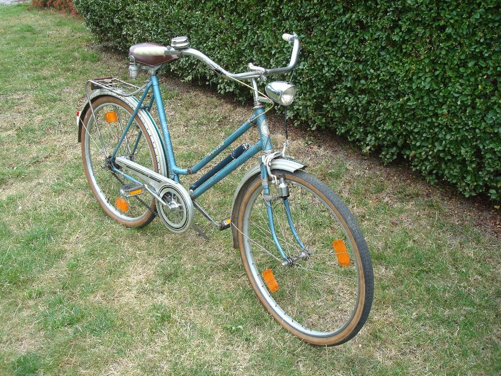 Retro 50s zeldz Duits Rollda 26"-55cm-Torpedo 3V-emaille-alu, Fietsen en Brommers, Ophalen, Terugtraprem, Rollda Duits, Jaren '50