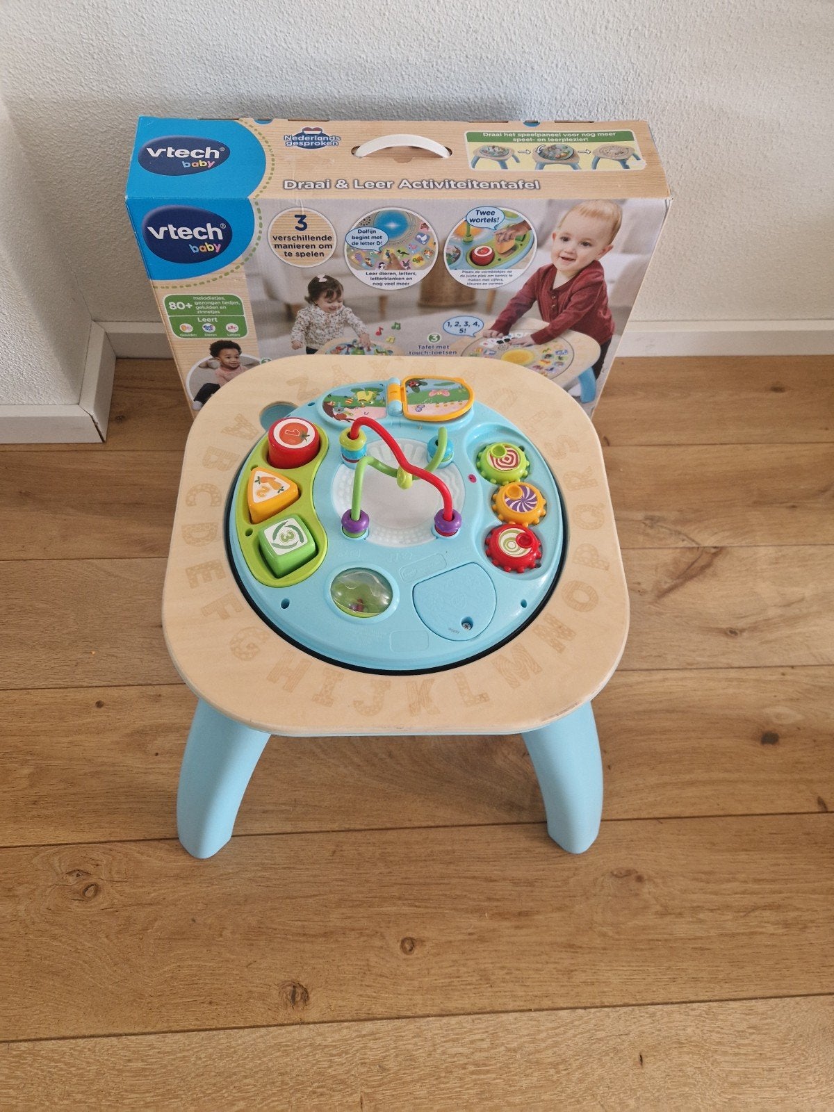 VTech Baby Draai & Leer Activiteitentafel - Inclusief Doos, Kinderen en Baby's, Ophalen of Verzenden, Zo goed als nieuw, 6 maanden tot 2 jaar