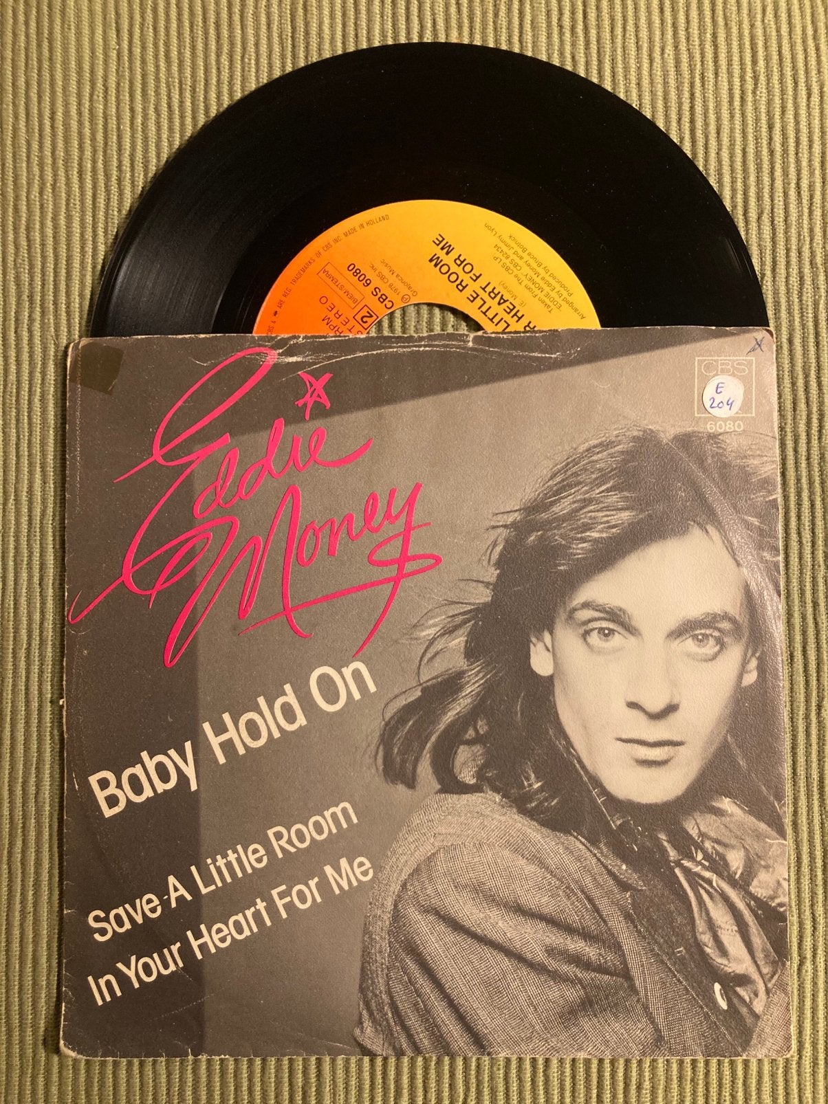 Vinyl single Eddie Money - Baby hold on, Ophalen of Verzenden, Gebruikt, Pop