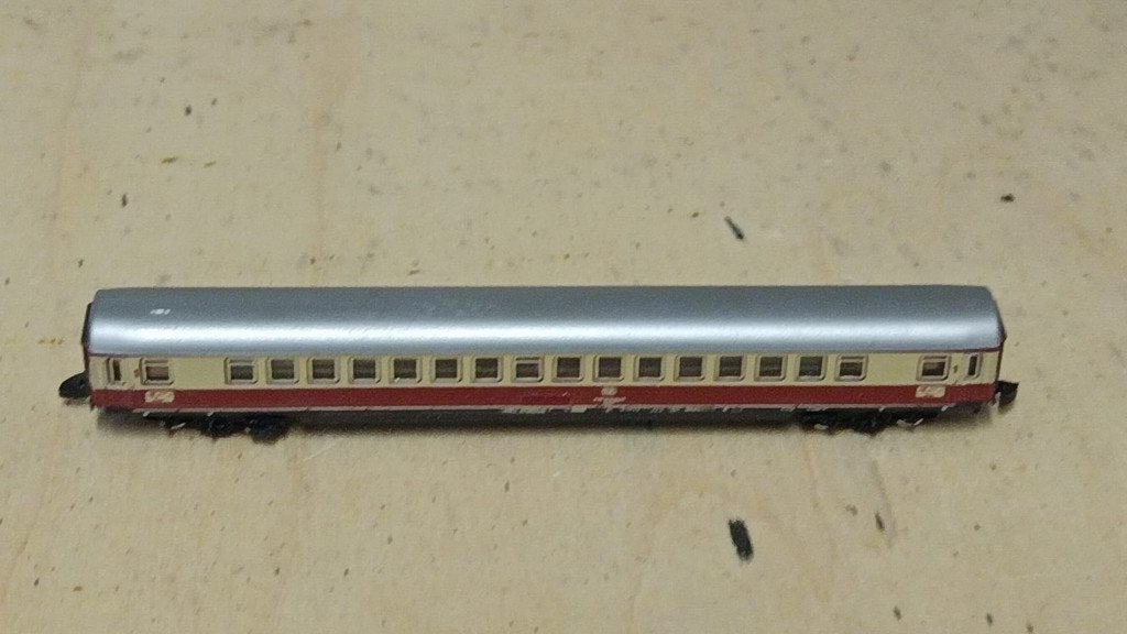 Marklin Z passagiers wagon met verlichting, Gelijkstroom, Wagon, Ophalen of Verzenden, Zo goed als nieuw