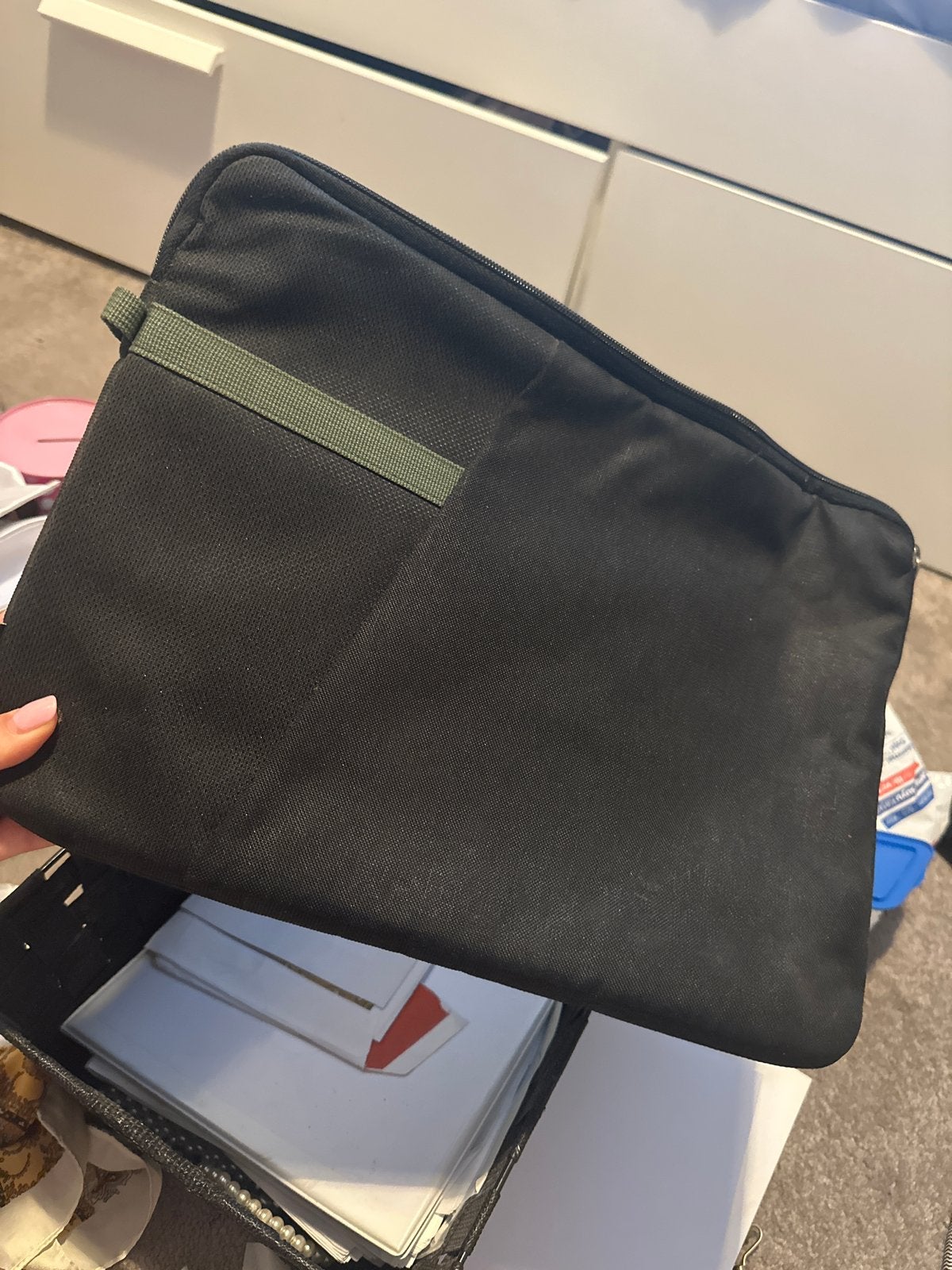Kwalitatieve Laptophoes - Zwart met Groene Accent, Computers en Software, Ophalen of Verzenden, 14 inch, Zo goed als nieuw