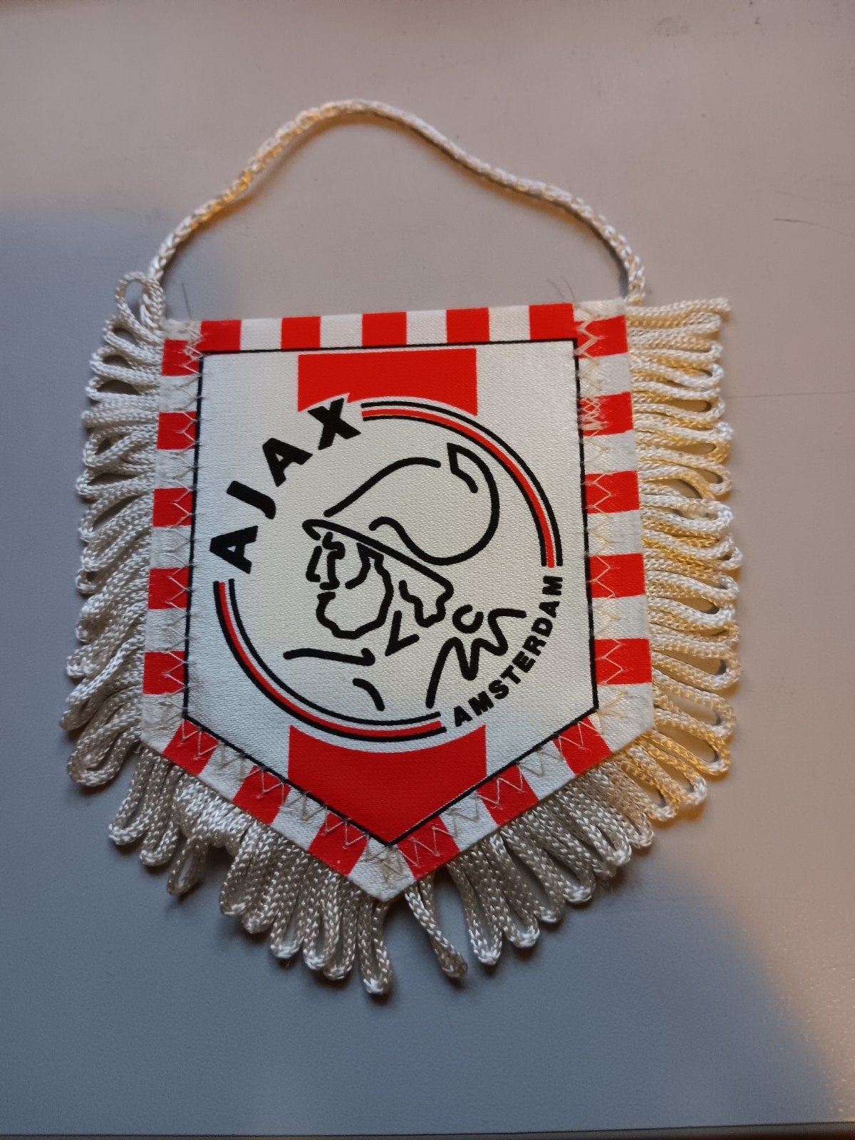 Ajax vaantje - Mini vlaggetje met clublogo, Ophalen of Verzenden, Gebruikt, Ajax, Vaantje of Sjaal