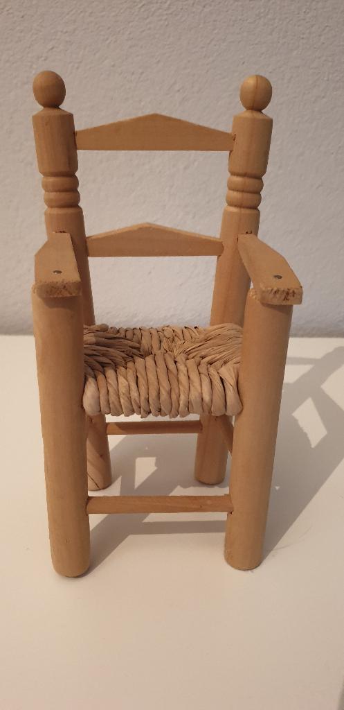 Houten rotan poppenstoel (NIEUW!!), Ophalen of Verzenden, Nieuw, Overige typen