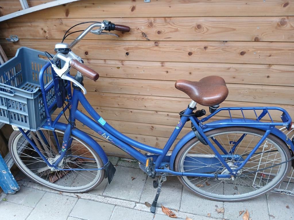 Cortina Lief! Meisjesfiets - Blauw met Mandje, Overige merken, Terugtraprem, Gebruikt, Ophalen of Verzenden