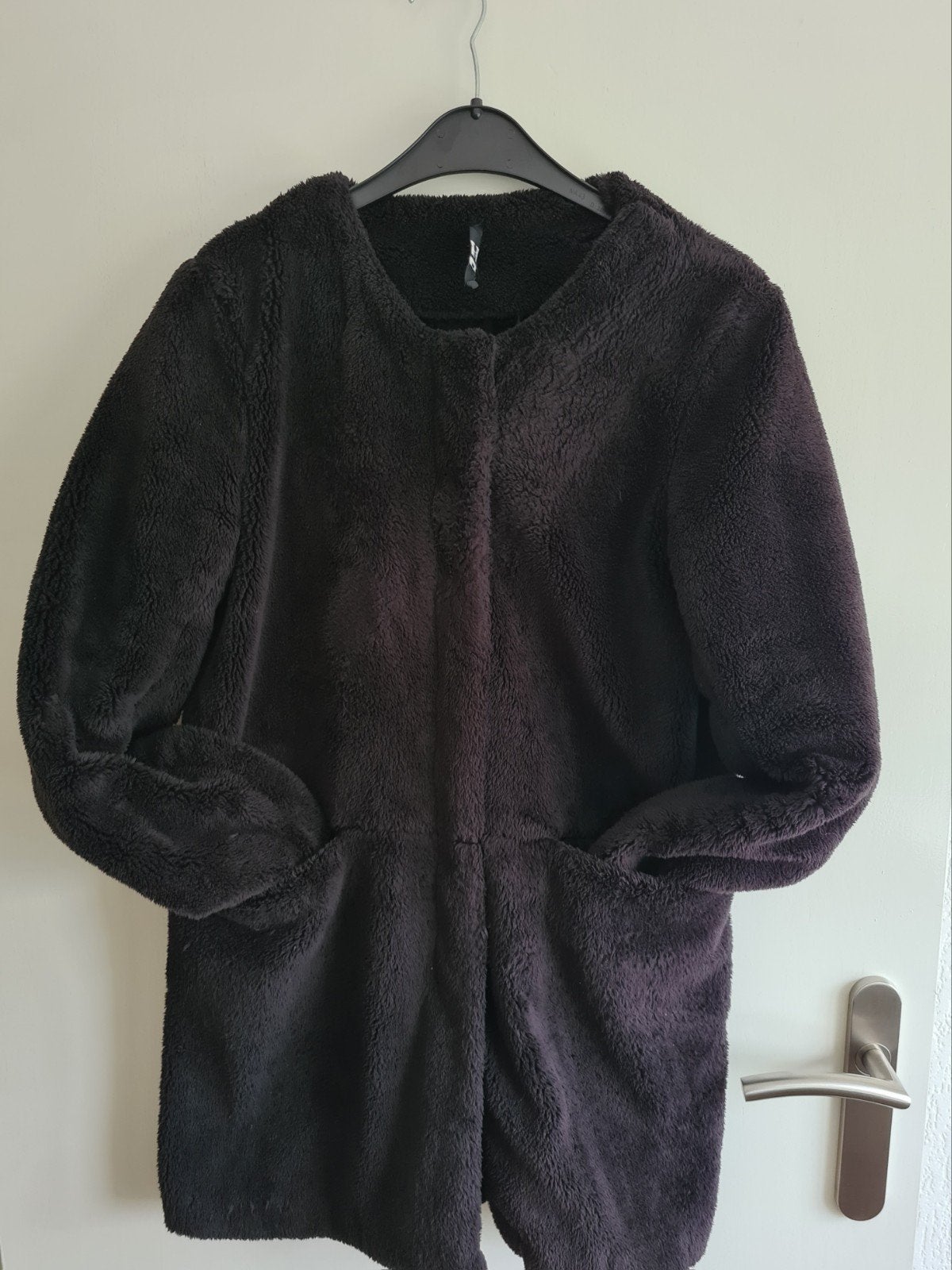 Hema Zwart fake fur Bontjas Jasje Maat S, Zwart, Ophalen of Verzenden, Zo goed als nieuw, Maat 36 (S)