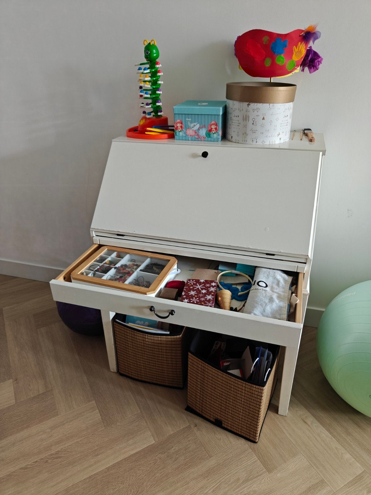 Multifunctionele Secretaire / Bureaukast met Opbergrui, Huis en Inrichting, Ophalen, Gebruikt