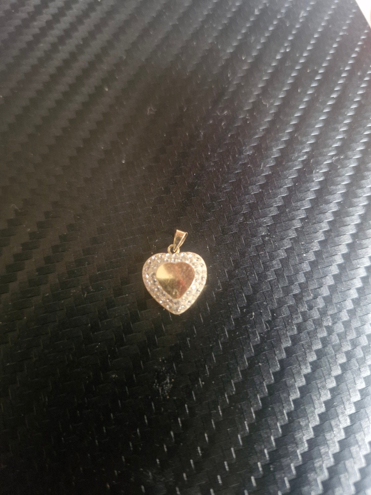 14k Gouden Hart Hanger met Zirkonia - 0,84 gram, Sieraden, Tassen en Uiterlijk, Kettinghangers, Ophalen of Verzenden, Zo goed als nieuw