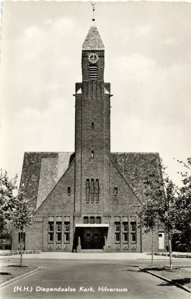 [N.H.] Diependaalse Kerk, Hilversum - ongelopen, Ophalen of Verzenden, 1960 tot 1980, Ongelopen, Noord-Holland
