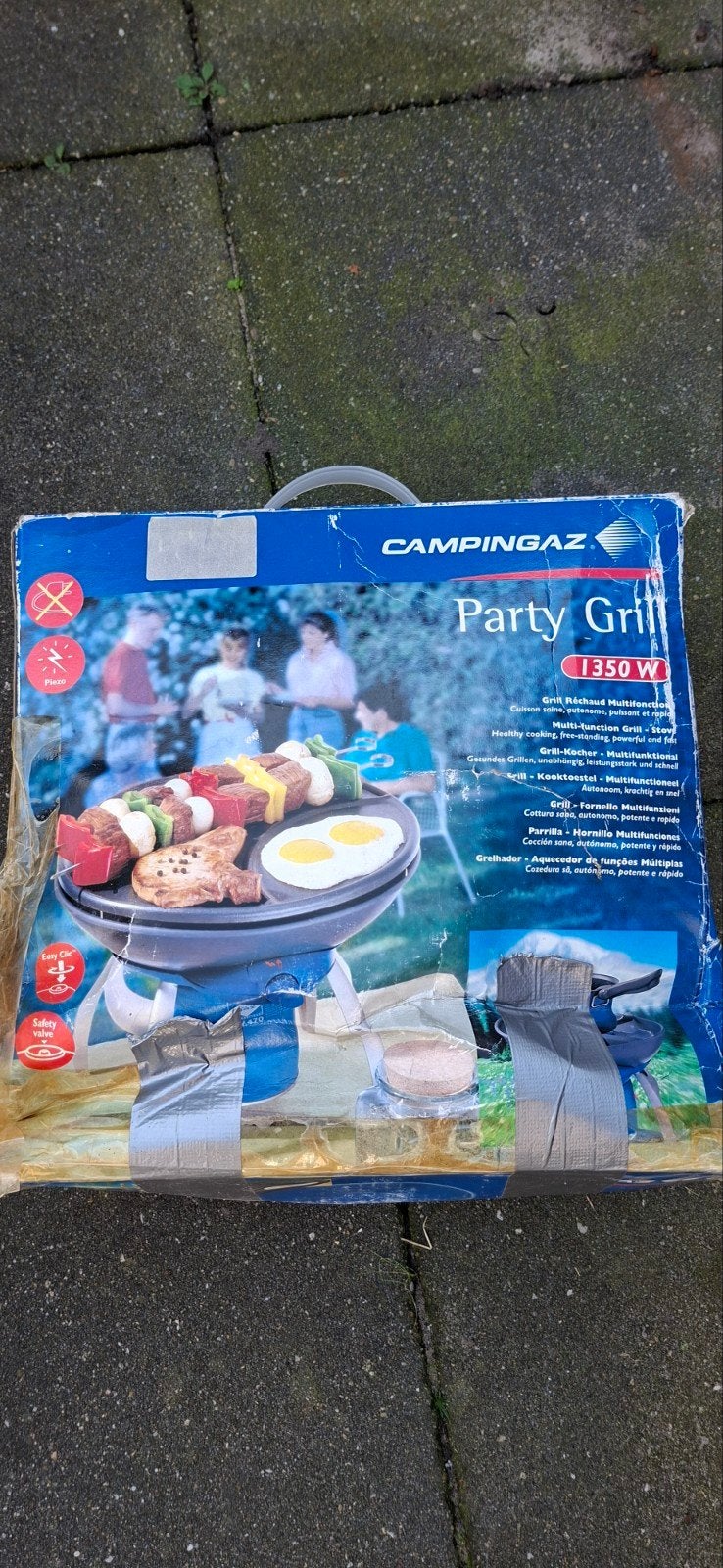 Campingaz Party Grill 1350W - Multifunctionele Gasbarbecue, Ophalen of Verzenden, Gebruikt, Campingaz