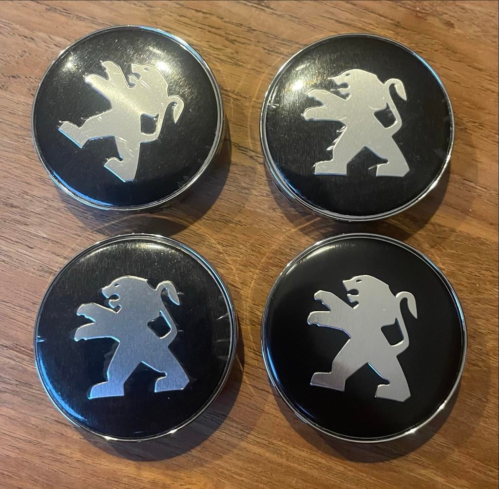 Nieuwe 60mm zwarte Naafdoppen Peugeot, Ophalen of Verzenden, Nieuw