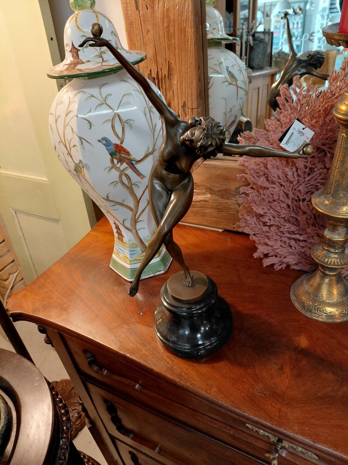Grote showroom met bronzen beelden en Tiffany lampen, Antiek en Kunst, Ophalen of Verzenden