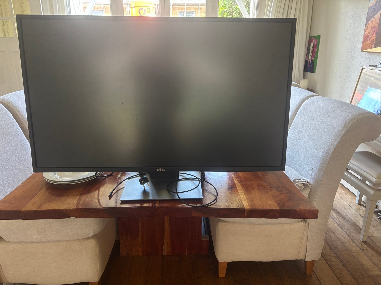 Foto 3 van Dell groot zwart pc monitor scherm( 97x57 cm)