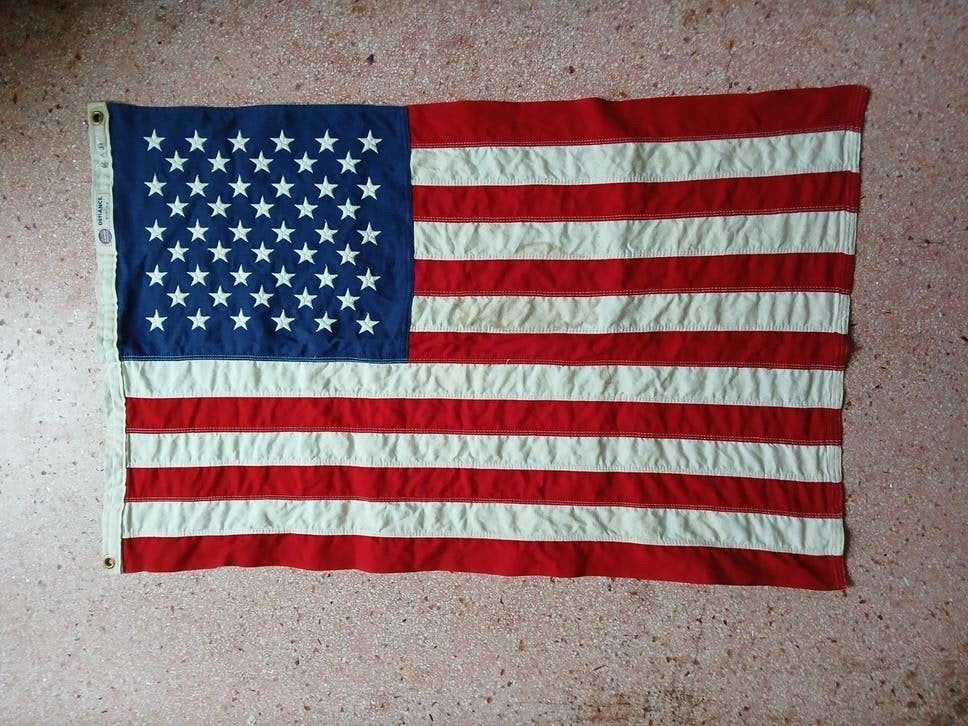 020/VINTAGE USA VLAG ANNIN/VLAG AMERIKA/AMBASSADE KWALITEIT, Ophalen