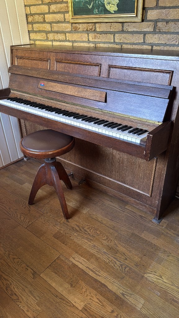 Piano op te halen inclusief pianokruk, Ophalen, Gebruikt, Bruin, Piano