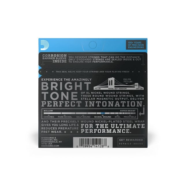 D'Addario EXL115 Blues / Jazz Rock elektrische gitaarsnaren, ., Nieuw, Ophalen of Verzenden, .