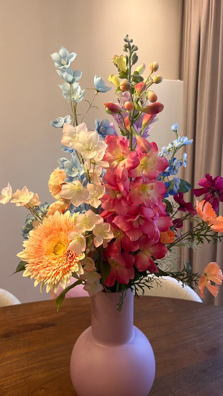 Zijden bloemen boeket t.w.v. €150, Zijde, Ophalen of Verzenden, Zo goed als nieuw, Boeket
