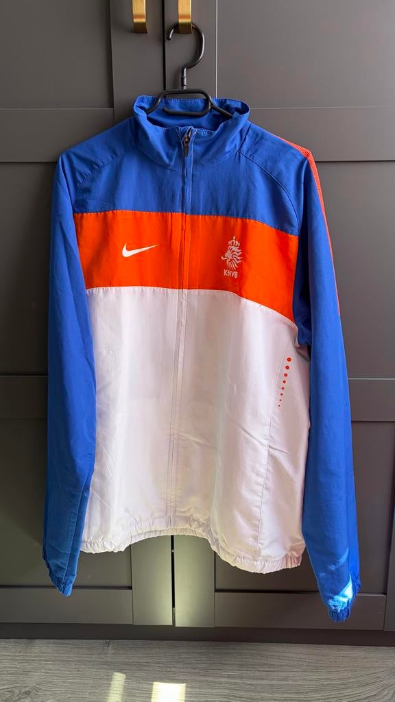 Nike KNVB Trainingsjack 2010 Maat L, Kleding | Heren, Sportkleding, Maat 52/54 (L), Blauw, Ophalen of Verzenden, Voetbal