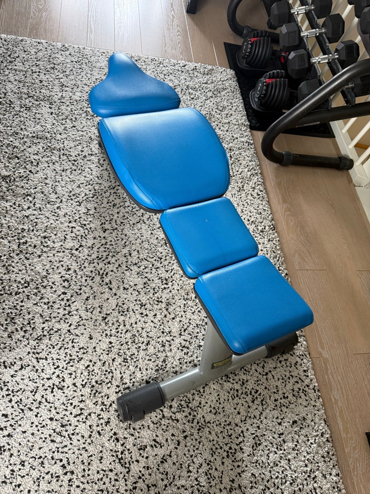 Technogym Selection bench - Blauw - 2x, Ophalen, Zo goed als nieuw, Benen