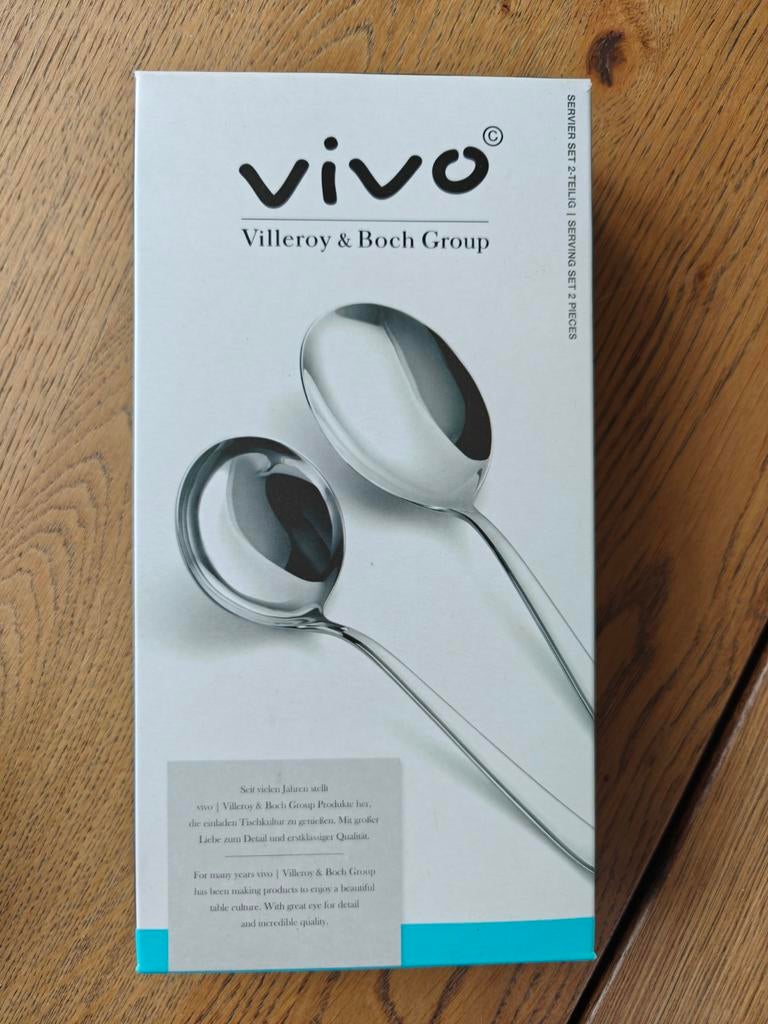 Vivo Villeroy & Boch opscheplepels - Serveerset 2-delig, Overige typen, Ophalen of Verzenden, Metaal, Overige merken