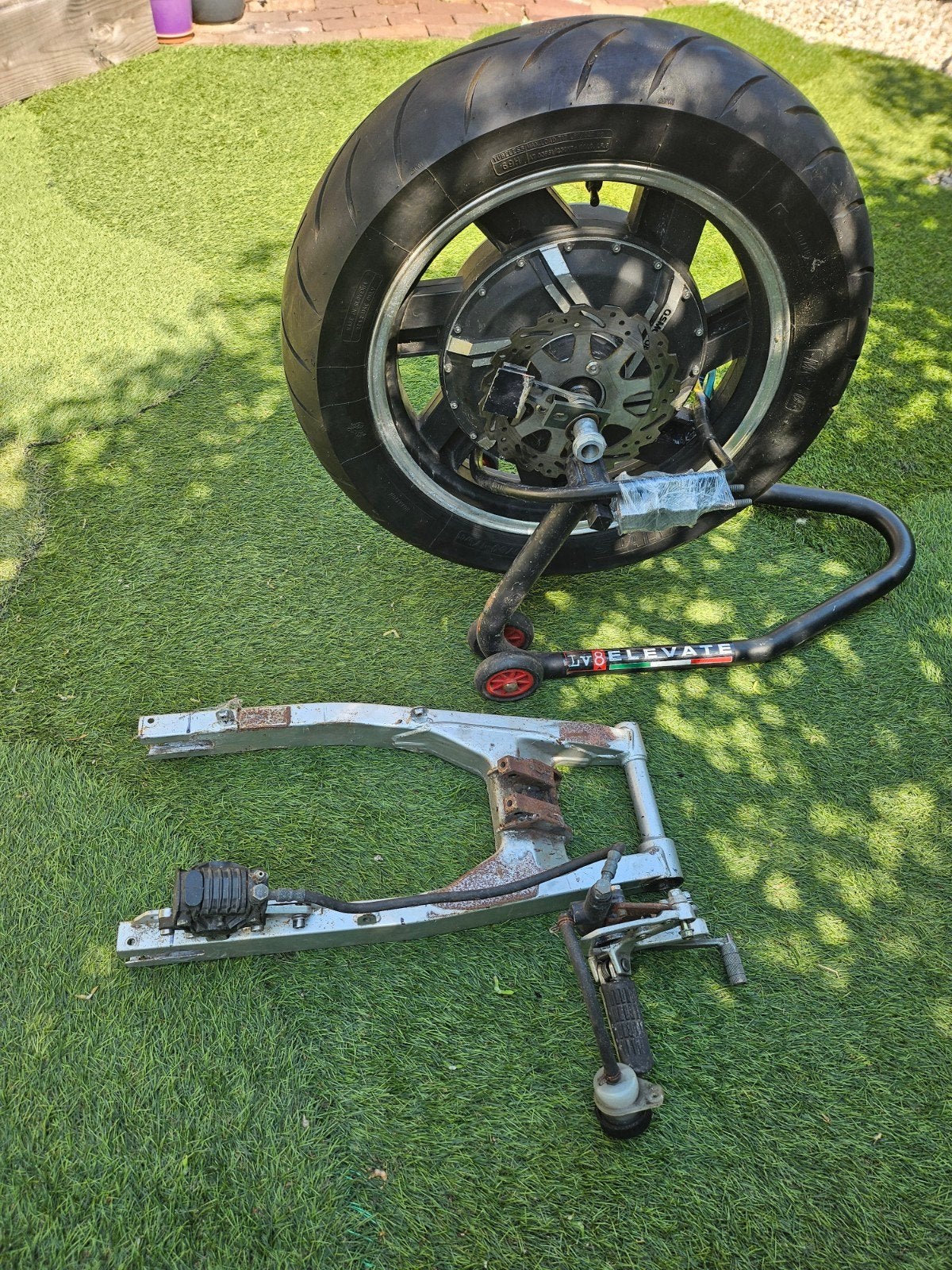 QS273 17 inch 8000W Naafmotor met Band,Achterbrug en Remwerk, Ophalen, Nieuw