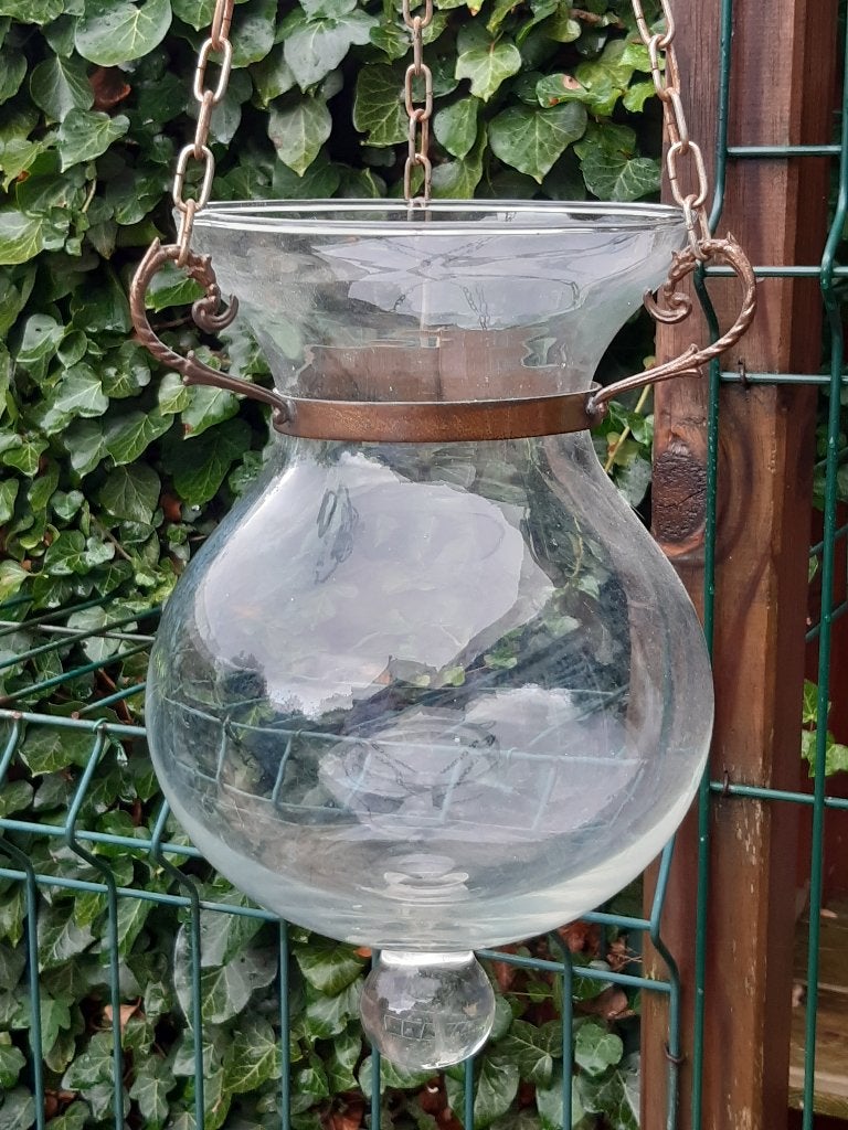Hang Bloempot vintage glas druppel vorm, Ophalen, Overige materialen, Rond, Minder dan 40 cm