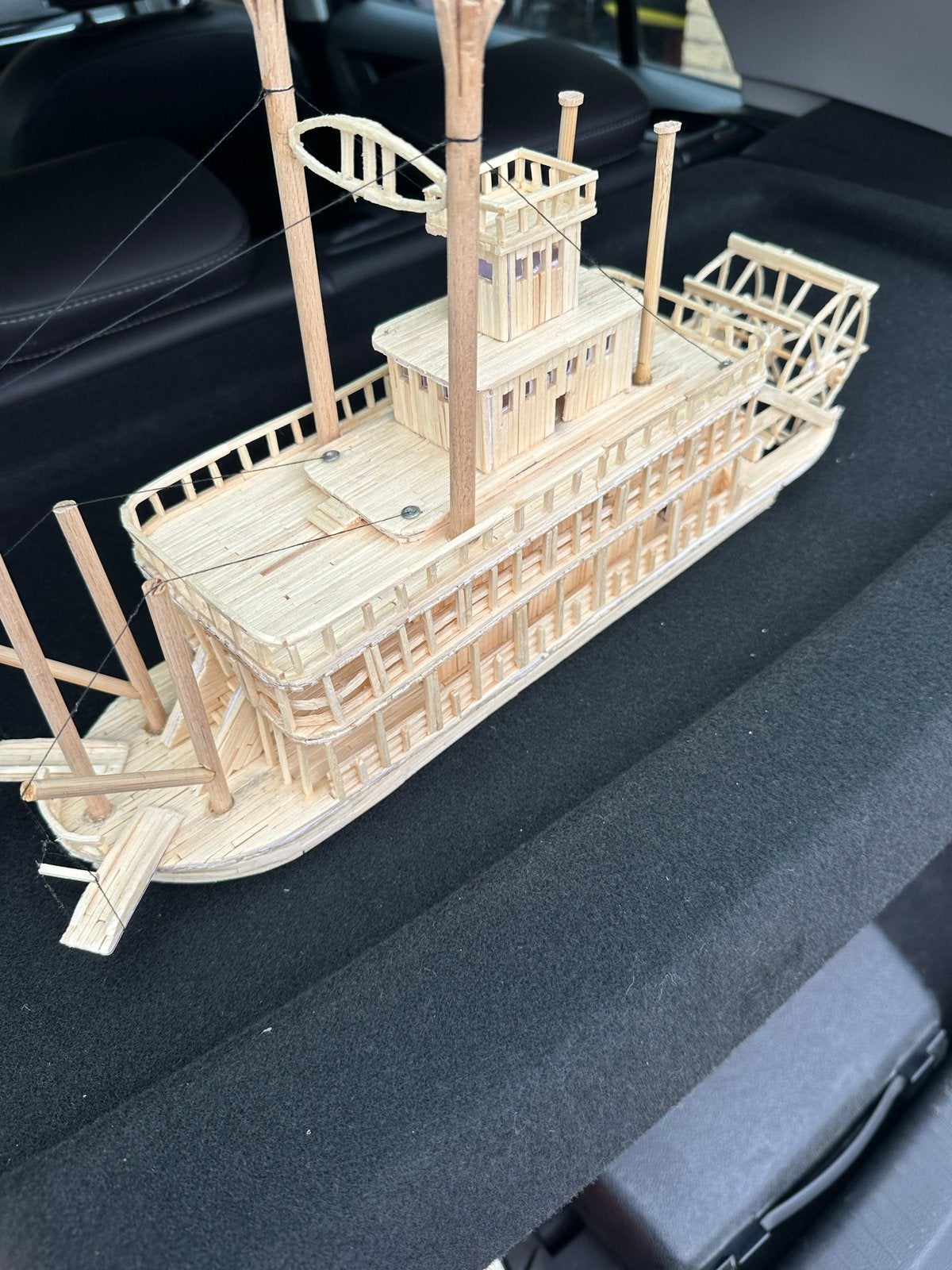 Handgemaakt model van een raderboot - Uniek kunstwerk, Ophalen of Verzenden, Zo goed als nieuw, Groter dan 1:32, Overige merken