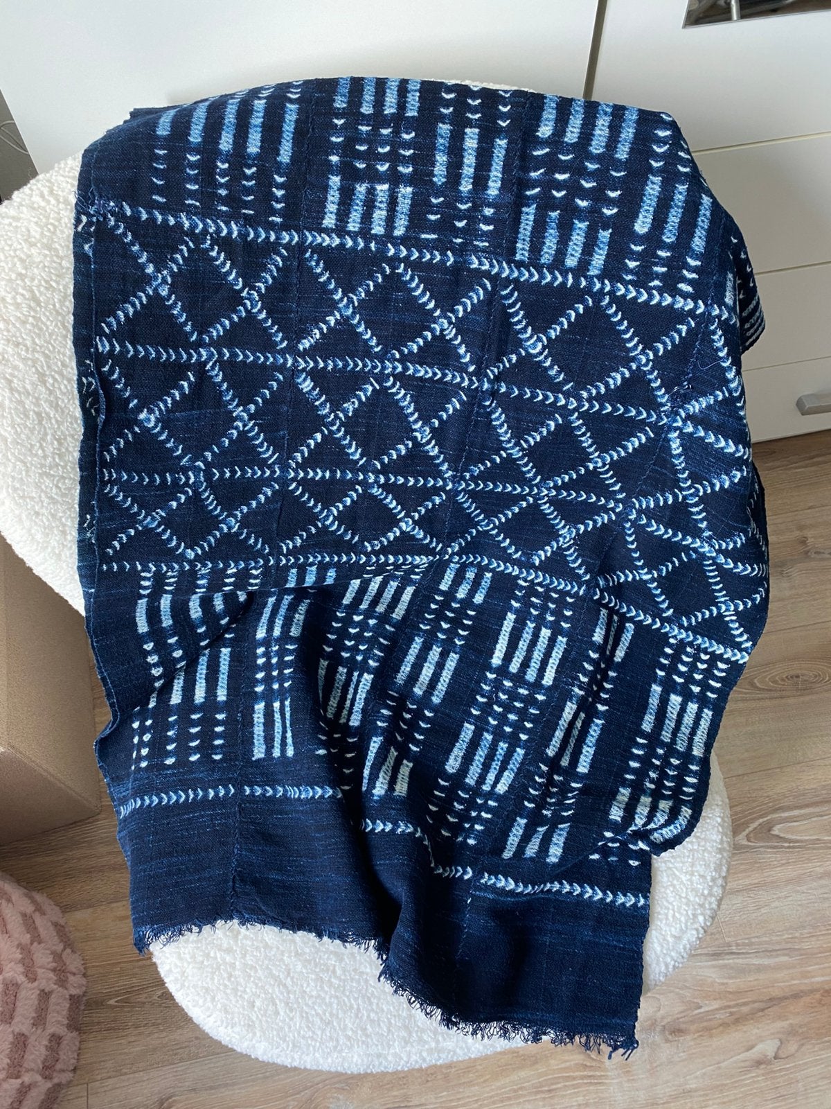 mooie Bogolan mud cloth handprinted, Verzenden, Nieuw
