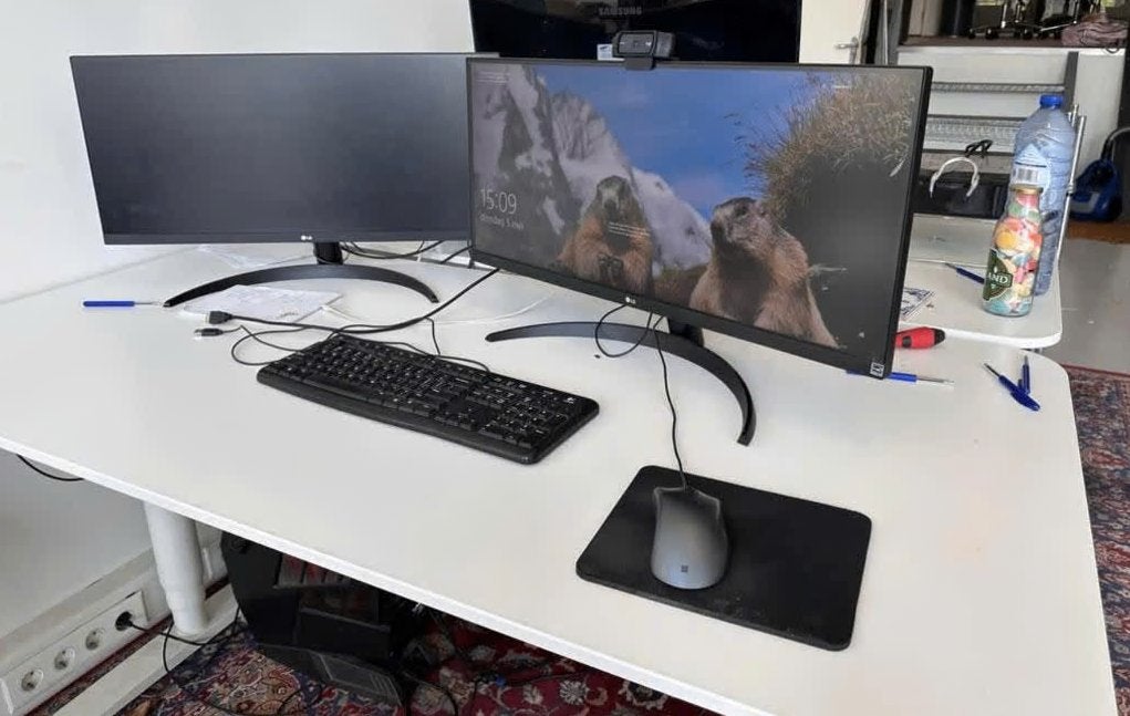 IKEA Bekant bureau wit, 120x80 cm, zit-sta, Huis en Inrichting, Bureaus, Zo goed als nieuw, IKEA, Wit, In hoogte verstelbaar, Ophalen