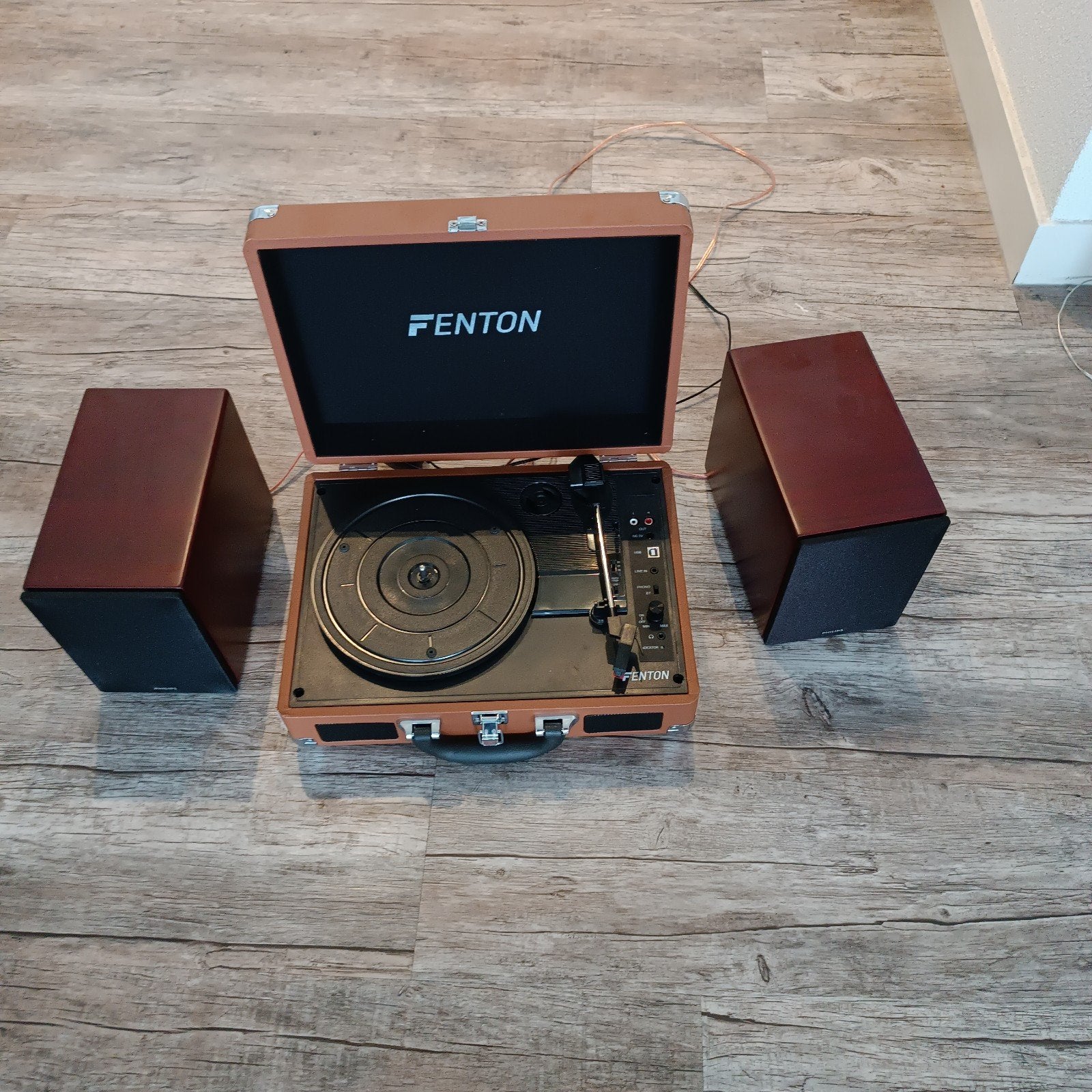 Fenton platenspeler met ingebebouwde speakers, Audio, Tv en Foto, Platenspelers, Ophalen, Zo goed als nieuw, Platenspeler, Overige merken