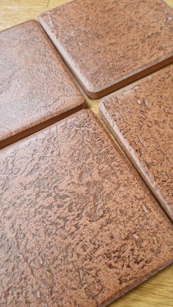 40 stuks rustieke gebakken terracotta tegels - 15x15 cm, Keramiek, Nieuw, Minder dan 20 cm, Minder dan 5 m²