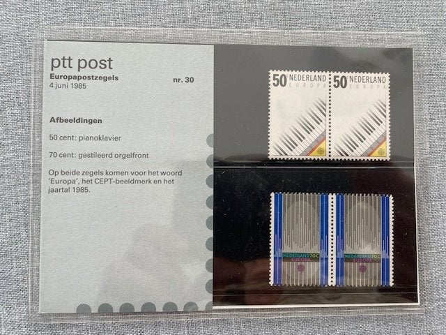 Postzegelmapje PZM30 - Europa, muziek 1985 Postfris, Ophalen of Verzenden, Overige thema's