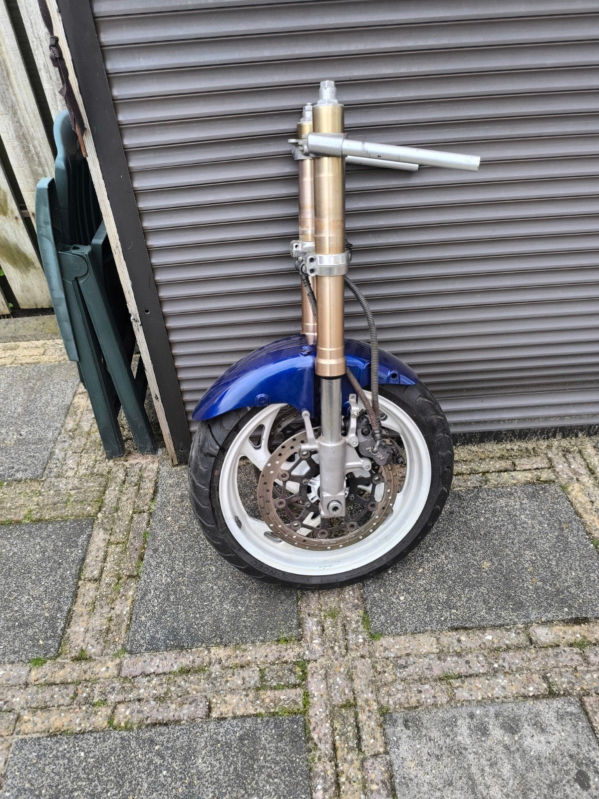 Bijna complete voorvork zxr 400 eigenbouw, Motoren, Verzenden