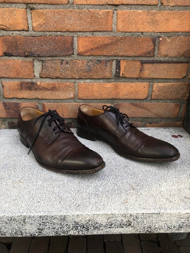 Nette bruine veterschoenen - Van Gils Dutch Tailors, Ophalen of Verzenden, Zo goed als nieuw, Bruin, Veterschoenen