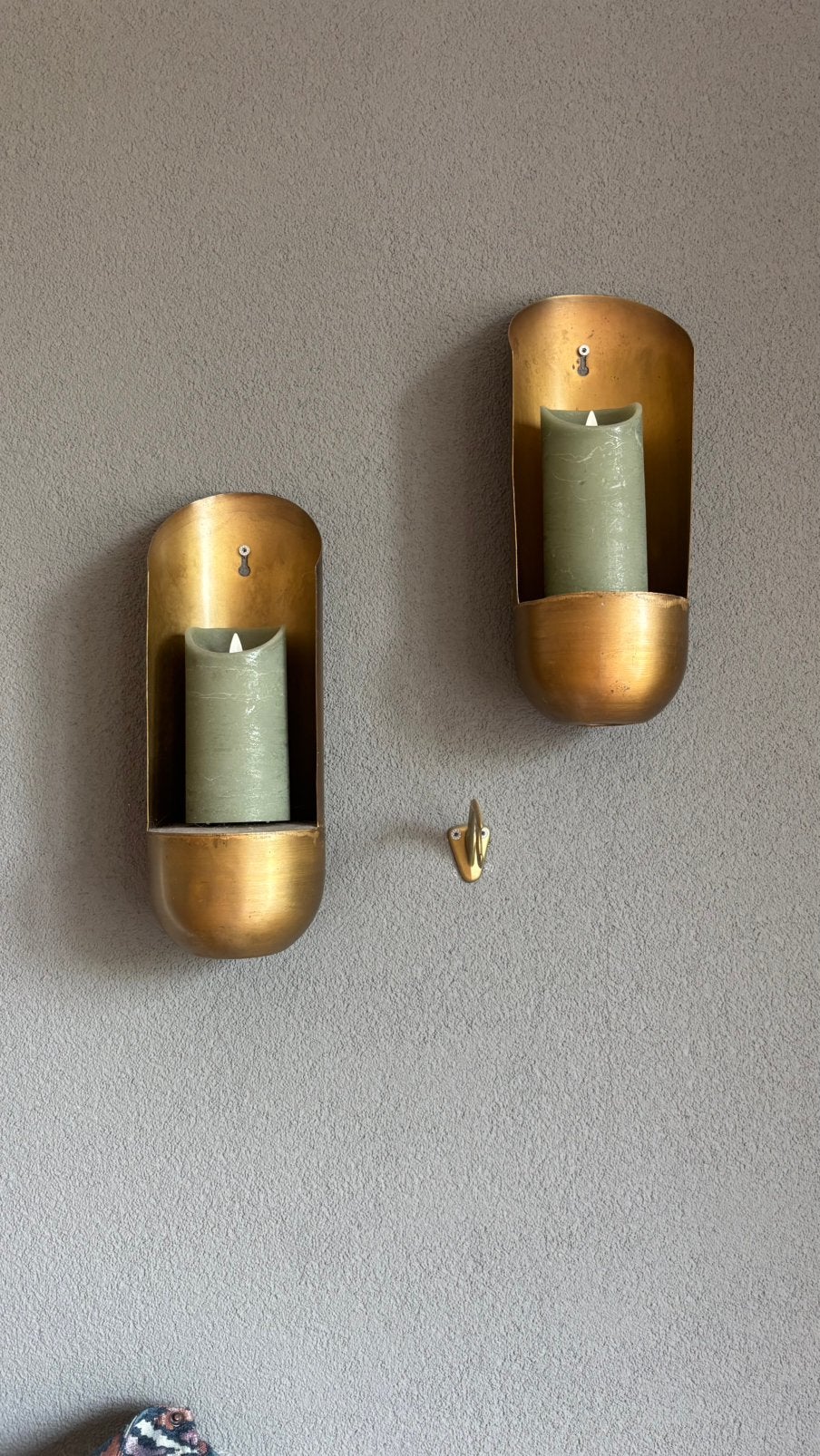 Set van 2 gouden wandkandelaars – sfeervol, Ophalen, Zo goed als nieuw, Goud, Overige materialen