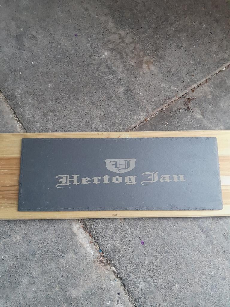 Hertog Jan Leisteen Snij-/Serveerschaal, Snij-/serveerplank, Ophalen of Verzenden, Zo goed als nieuw, Zwart