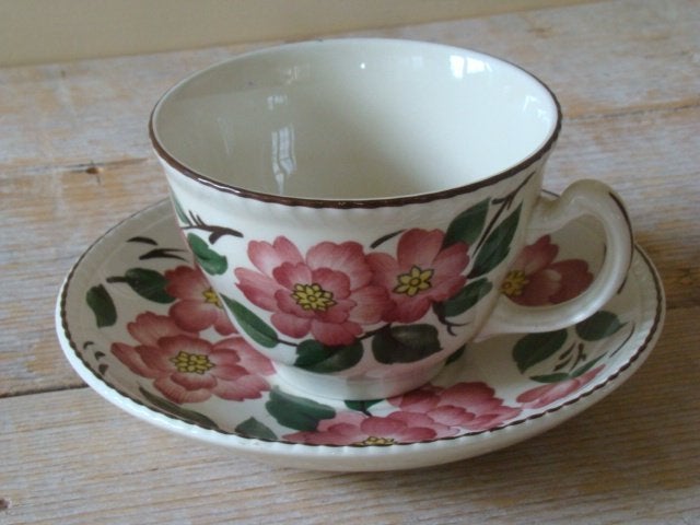 Kop-en-schotels, Engels, Wood & Sons, IRISH ROSE, gaaf, Antiek en Kunst, Antiek | Servies los, Ophalen of Verzenden