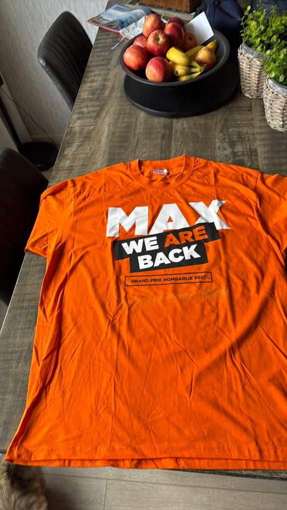 Max we are back shirt 2021, Ophalen of Verzenden, Zo goed als nieuw, Maat 52/54 (L), Oranje