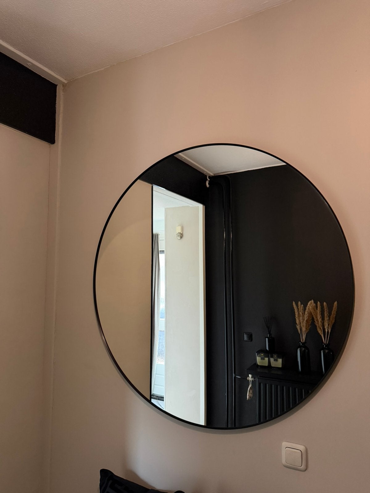 ronde spiegel 110cm, Huis en Inrichting, Ophalen, Rond, Zo goed als nieuw, 100 tot 125 cm