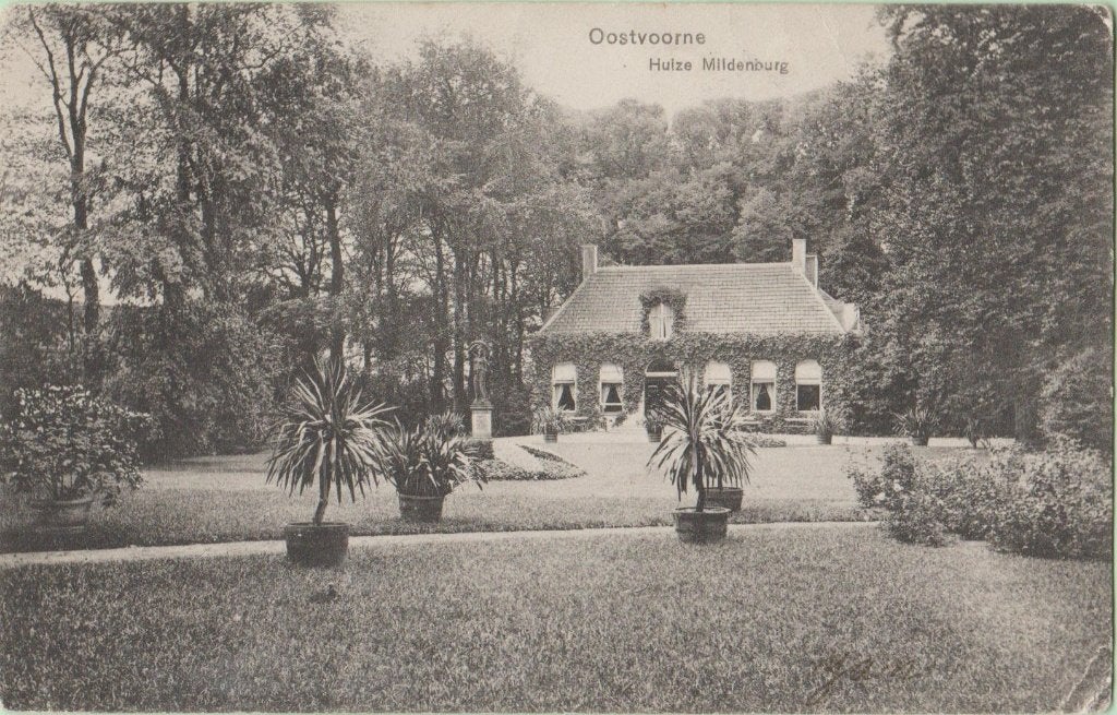 Oostvoorne (ZH) Huize Mildenburg 1909, Ophalen, Voor 1920, Gelopen, Zeeland